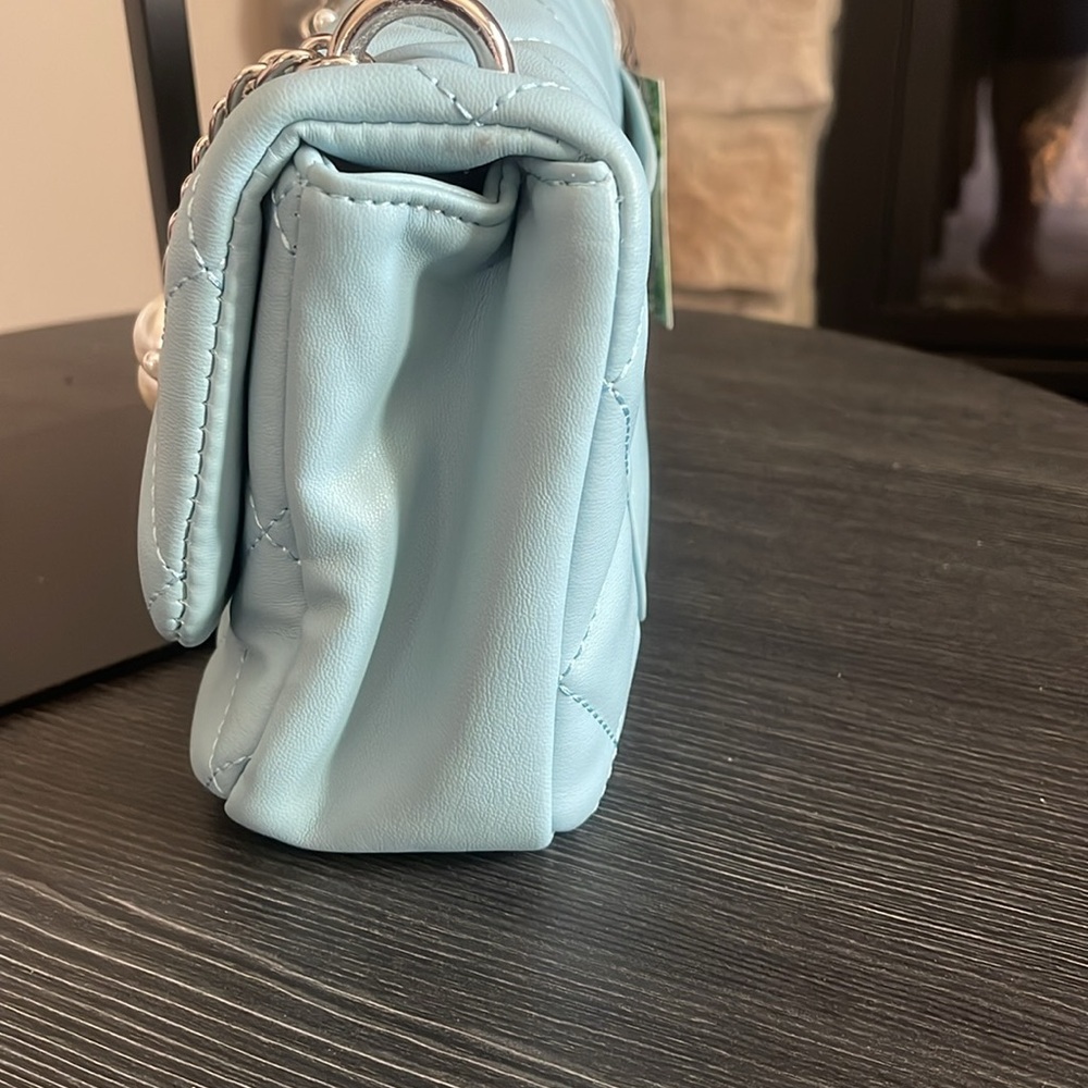 Studio Badgley Mischka light Blue Vegan Leather Handbag/Crossbody - Picture 6 of 10